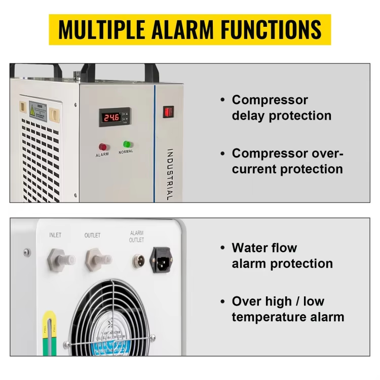 مبرد مياه ليزر ثاني أكسيد الكر - مراجعة Laser Industrial Chiller وسعره